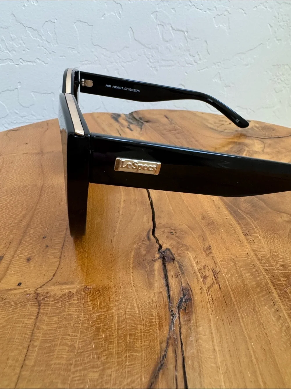 Le Specs Air Heart Black Cat-Eye Sunglasses